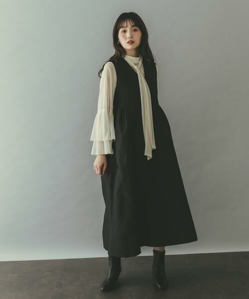 URBAN RESEARCH ROSSO / アーバンリサーチ ロッソ ワンピース | ジャガードフォルムレイヤードワンピース | 詳細1