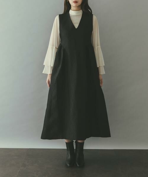 URBAN RESEARCH ROSSO / アーバンリサーチ ロッソ ワンピース | ジャガードフォルムレイヤードワンピース | 詳細4