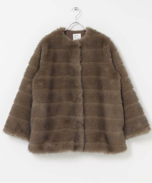 URBAN RESEARCH ROSSO / アーバンリサーチ ロッソ その他アウター | THINK FUR　Border Fur Coat | 詳細1