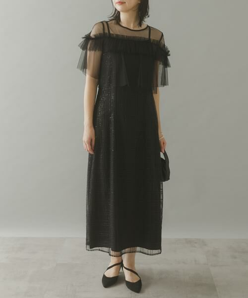 URBAN RESEARCH ROSSO / アーバンリサーチ ロッソ ドレス | kaene　フリルチュールドッキングドレス | 詳細6