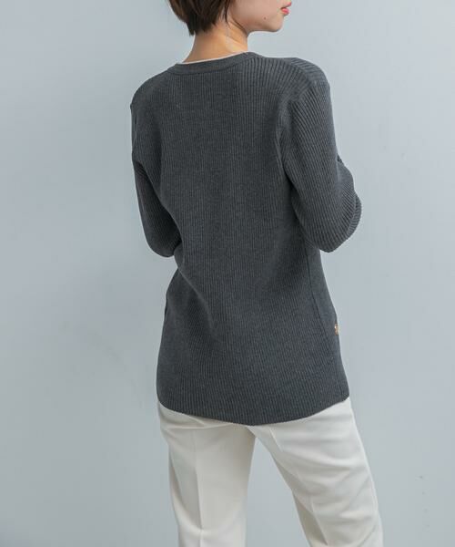 URBAN RESEARCH ROSSO / アーバンリサーチ ロッソ カーディガン・ボレロ | YENN　WOOL RIB CREW CARDIGAN | 詳細4