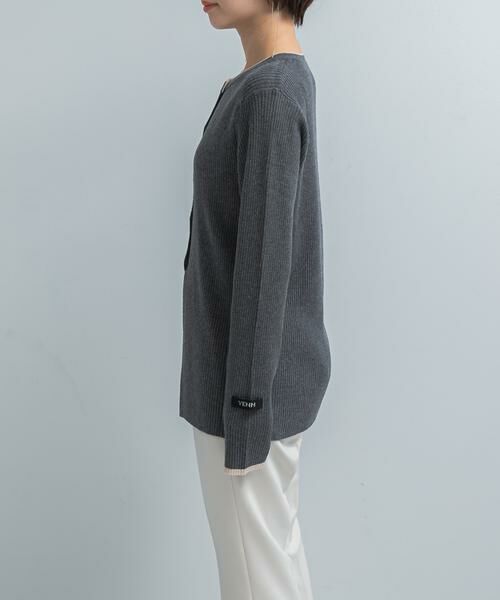 URBAN RESEARCH ROSSO / アーバンリサーチ ロッソ カーディガン・ボレロ | YENN　WOOL RIB CREW CARDIGAN | 詳細6