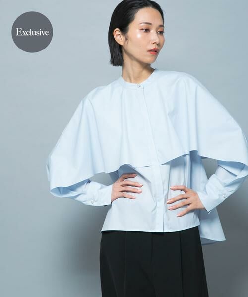 URBAN RESEARCH ROSSO / アーバンリサーチ ロッソ シャツ・ブラウス | 『別注』CHIGNON×ROSSO　ラッフルシャツブラウス（ライトブルー）