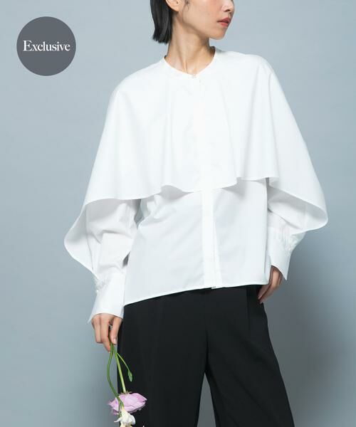 URBAN RESEARCH ROSSO / アーバンリサーチ ロッソ シャツ・ブラウス | 『別注』CHIGNON×ROSSO　ラッフルシャツブラウス（オフホワイト）