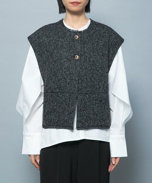URBAN RESEARCH ROSSO / アーバンリサーチ ロッソ ベスト | 『別注』CHIGNON×ROSSO　ツイードショートベスト | 詳細13