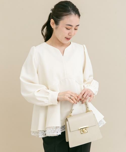 URBAN RESEARCH ROSSO / アーバンリサーチ ロッソ シャツ・ブラウス | 『WEB限定』レイヤードペプラムブラウス | 詳細1