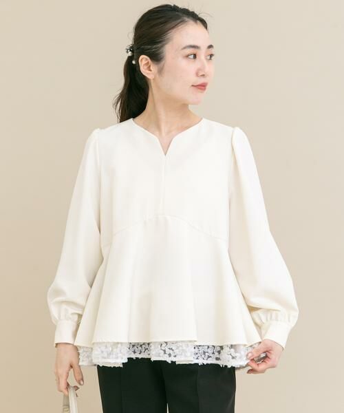 URBAN RESEARCH ROSSO / アーバンリサーチ ロッソ シャツ・ブラウス | 『WEB限定』レイヤードペプラムブラウス | 詳細2