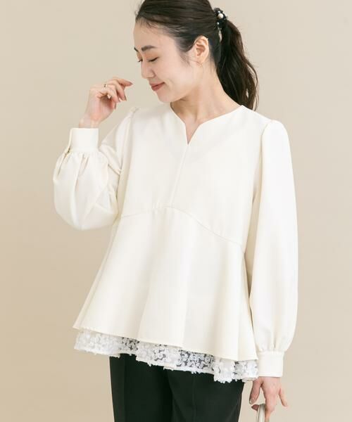 URBAN RESEARCH ROSSO / アーバンリサーチ ロッソ シャツ・ブラウス | 『WEB限定』レイヤードペプラムブラウス | 詳細3