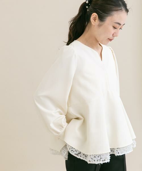 URBAN RESEARCH ROSSO / アーバンリサーチ ロッソ シャツ・ブラウス | 『WEB限定』レイヤードペプラムブラウス | 詳細4