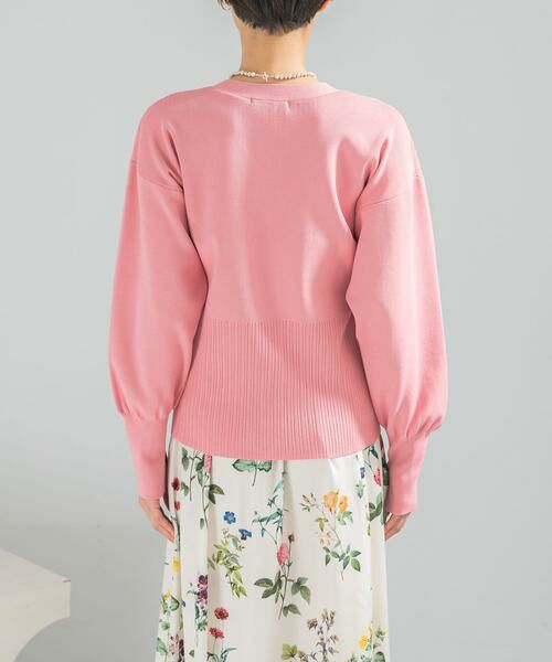 URBAN RESEARCH ROSSO / アーバンリサーチ ロッソ カーディガン・ボレロ | Vネックリブフロント釦デザインニット | 詳細10