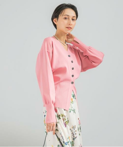 URBAN RESEARCH ROSSO / アーバンリサーチ ロッソ カーディガン・ボレロ | Vネックリブフロント釦デザインニット | 詳細3