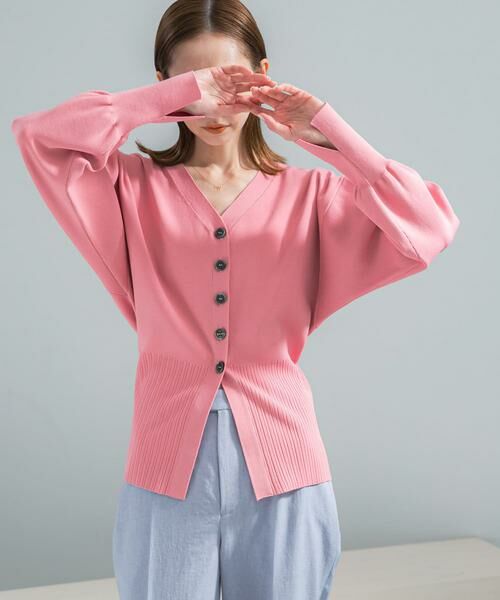 URBAN RESEARCH ROSSO / アーバンリサーチ ロッソ カーディガン・ボレロ | Vネックリブフロント釦デザインニット | 詳細5