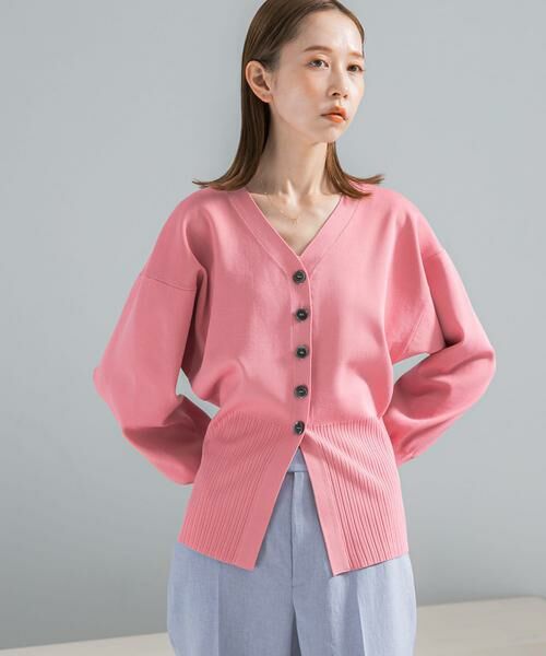 URBAN RESEARCH ROSSO / アーバンリサーチ ロッソ カーディガン・ボレロ | Vネックリブフロント釦デザインニット | 詳細6