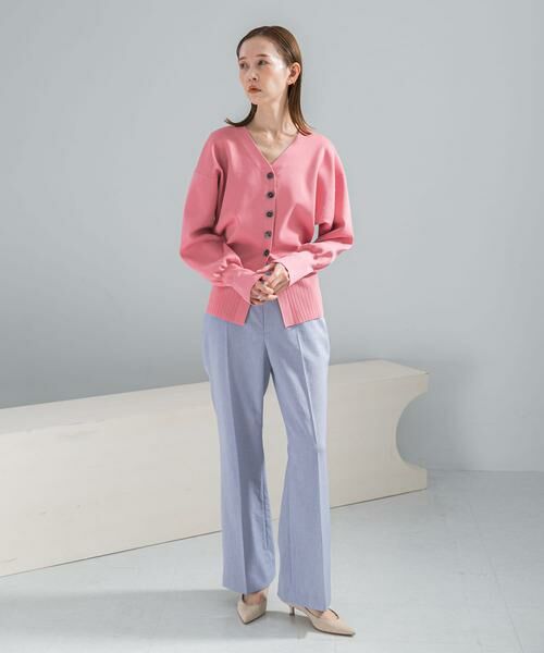 URBAN RESEARCH ROSSO / アーバンリサーチ ロッソ カーディガン・ボレロ | Vネックリブフロント釦デザインニット | 詳細7
