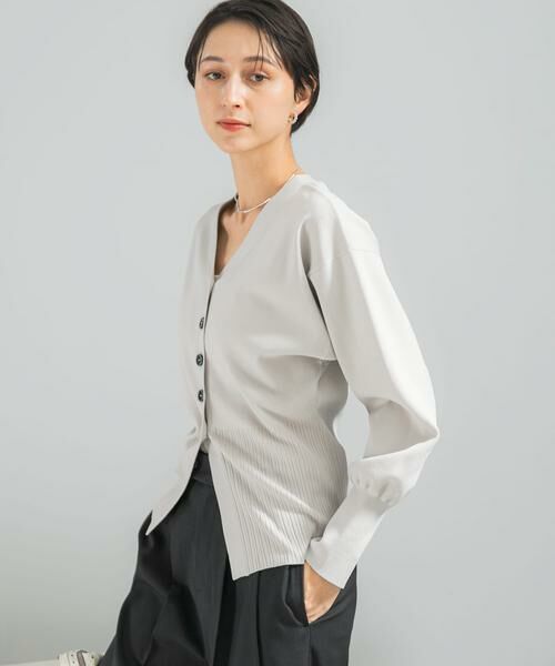 URBAN RESEARCH ROSSO / アーバンリサーチ ロッソ カーディガン・ボレロ | Vネックリブフロント釦デザインニット | 詳細17