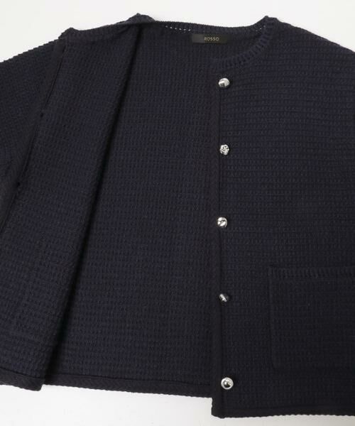 URBAN RESEARCH ROSSO / アーバンリサーチ ロッソ ノーカラージャケット | 『WEB/一部店舗限定』ツイードノーカラーニットジャケット | 詳細13