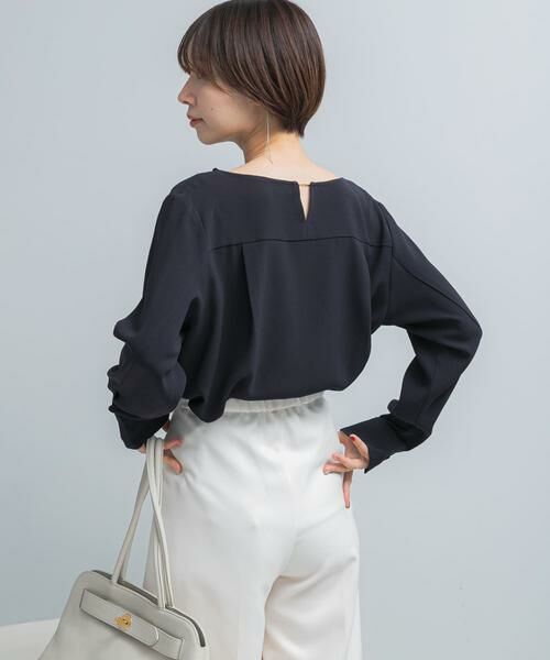 URBAN RESEARCH ROSSO / アーバンリサーチ ロッソ シャツ・ブラウス | トリアセテート混ドレープネックブラウス | 詳細2