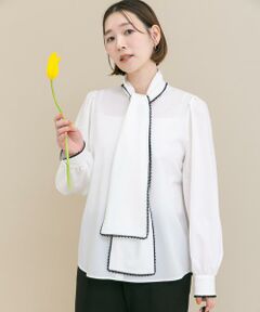 URBAN RESEARCH ROSSO / アーバンリサーチ ロッソ シャツ・ブラウス | 『WEB/一部店舗限定』トリミングボウタイブラウス