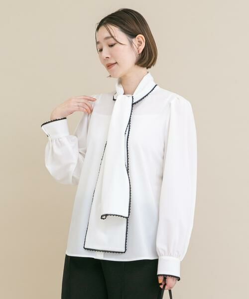 URBAN RESEARCH ROSSO / アーバンリサーチ ロッソ シャツ・ブラウス | 『WEB/一部店舗限定』トリミングボウタイブラウス | 詳細13