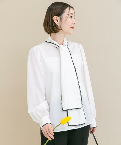 URBAN RESEARCH ROSSO / アーバンリサーチ ロッソ シャツ・ブラウス | 『WEB/一部店舗限定』トリミングボウタイブラウス | 詳細14