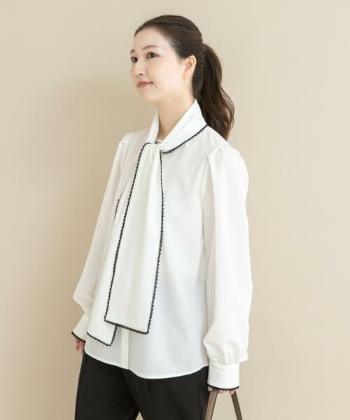 URBAN RESEARCH ROSSO / アーバンリサーチ ロッソ シャツ・ブラウス | 『WEB/一部店舗限定』トリミングボウタイブラウス | 詳細18