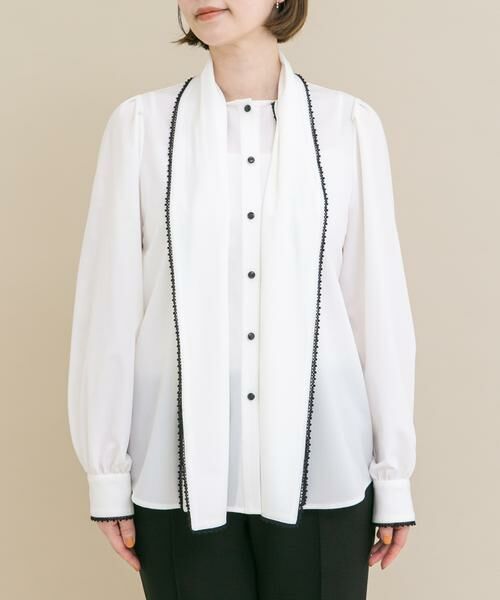 URBAN RESEARCH ROSSO / アーバンリサーチ ロッソ シャツ・ブラウス | 『WEB/一部店舗限定』トリミングボウタイブラウス | 詳細20