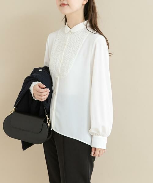 URBAN RESEARCH ROSSO / アーバンリサーチ ロッソ シャツ・ブラウス | 『WEB/一部店舗限定』フロントレース切替ブラウス | 詳細1