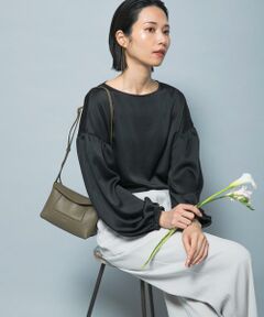 URBAN RESEARCH ROSSO / アーバンリサーチ ロッソ シャツ・ブラウス | ハンマーサテンギャザーブラウス