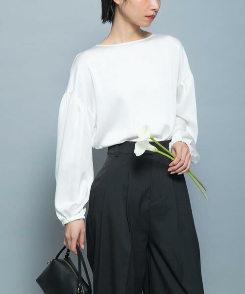 URBAN RESEARCH ROSSO / アーバンリサーチ ロッソ シャツ・ブラウス | ハンマーサテンギャザーブラウス | 詳細2