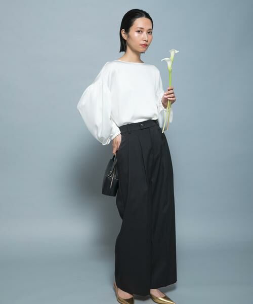 URBAN RESEARCH ROSSO / アーバンリサーチ ロッソ シャツ・ブラウス | ハンマーサテンギャザーブラウス | 詳細4