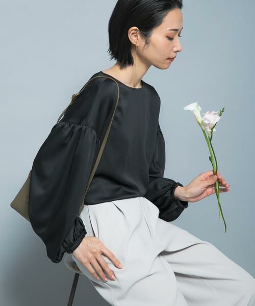 URBAN RESEARCH ROSSO / アーバンリサーチ ロッソ シャツ・ブラウス | ハンマーサテンギャザーブラウス | 詳細7