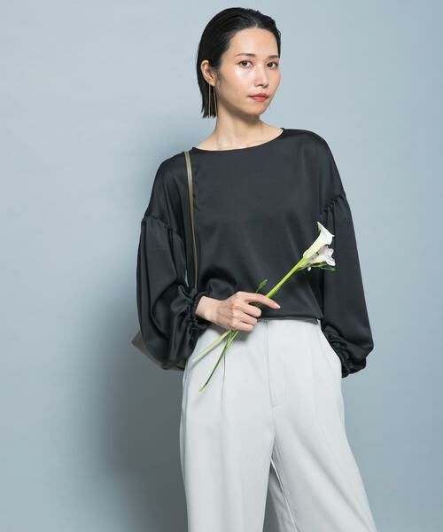 URBAN RESEARCH ROSSO / アーバンリサーチ ロッソ シャツ・ブラウス | ハンマーサテンギャザーブラウス | 詳細8