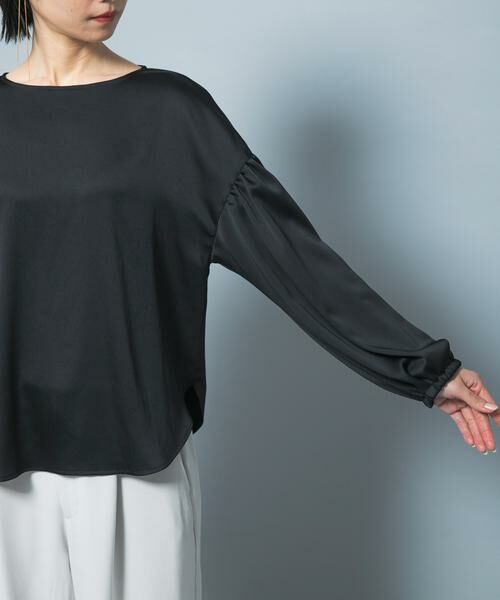 URBAN RESEARCH ROSSO / アーバンリサーチ ロッソ シャツ・ブラウス | ハンマーサテンギャザーブラウス | 詳細13