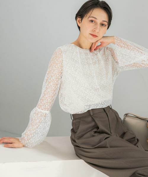 URBAN RESEARCH ROSSO / アーバンリサーチ ロッソ シャツ・ブラウス | フレアスリーブレースブラウス | 詳細12