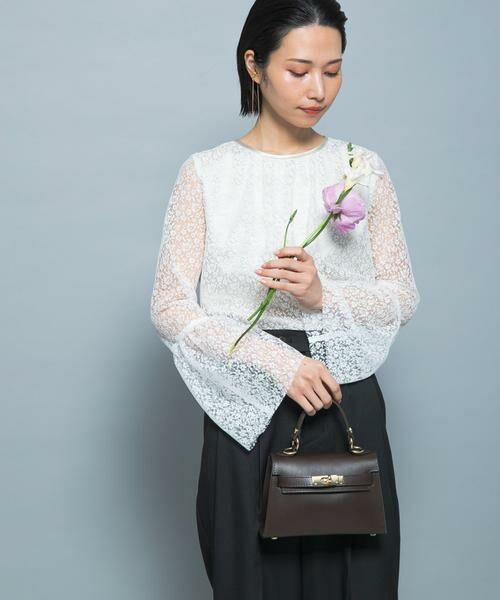 URBAN RESEARCH ROSSO / アーバンリサーチ ロッソ シャツ・ブラウス | フレアスリーブレースブラウス（ホワイト）