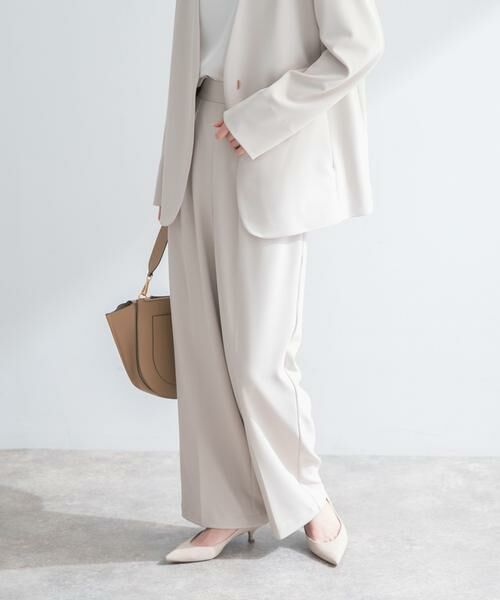 URBAN RESEARCH ROSSO / アーバンリサーチ ロッソ その他パンツ | ストレッチツイルタックストレートパンツ（ライトベージュ）