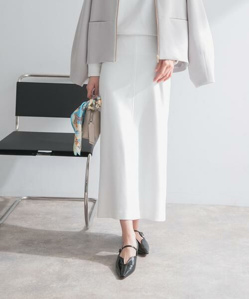 URBAN RESEARCH ROSSO / アーバンリサーチ ロッソ スカート | ストレッチジョーゼットスカート（ホワイト）