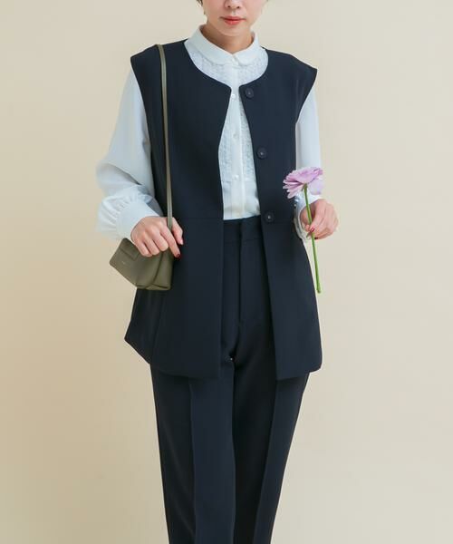 URBAN RESEARCH ROSSO / アーバンリサーチ ロッソ セットアップ | 『WEB/一部店舗限定』『SHORT/TALLサイズあり』ペプラムジレ+テーパードパンツ | 詳細1