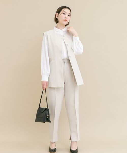 URBAN RESEARCH ROSSO / アーバンリサーチ ロッソ セットアップ | 『WEB/一部店舗限定』『SHORT/TALLサイズあり』ペプラムジレ+テーパードパンツ（ホワイト系その他）