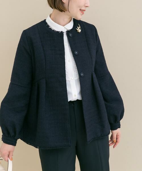 URBAN RESEARCH ROSSO / アーバンリサーチ ロッソ セットアップ | 『WEB限定』ツイードペプラムジャケット+パンツ | 詳細1