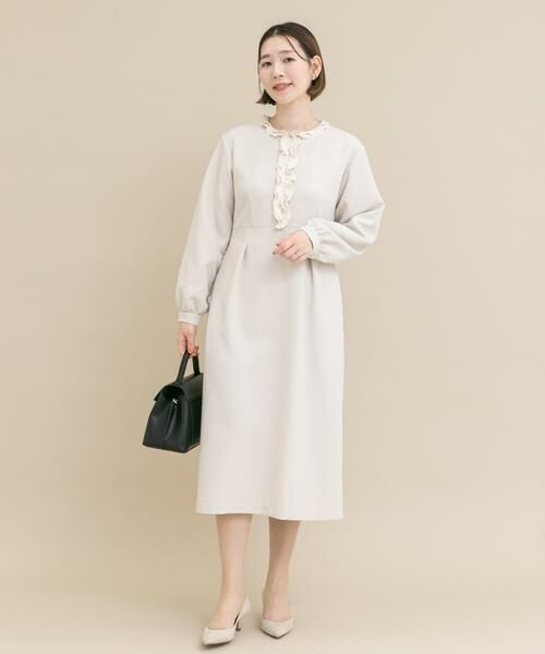 URBAN RESEARCH ROSSO / アーバンリサーチ ロッソ ワンピース | 『WEB/一部店舗限定』フリルカラーウエストマークワンピース（ホワイト系その他）