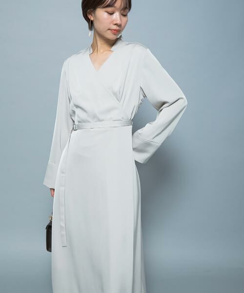URBAN RESEARCH ROSSO / アーバンリサーチ ロッソ ワンピース | ベルト付カシュクールサテンワンピース | 詳細16