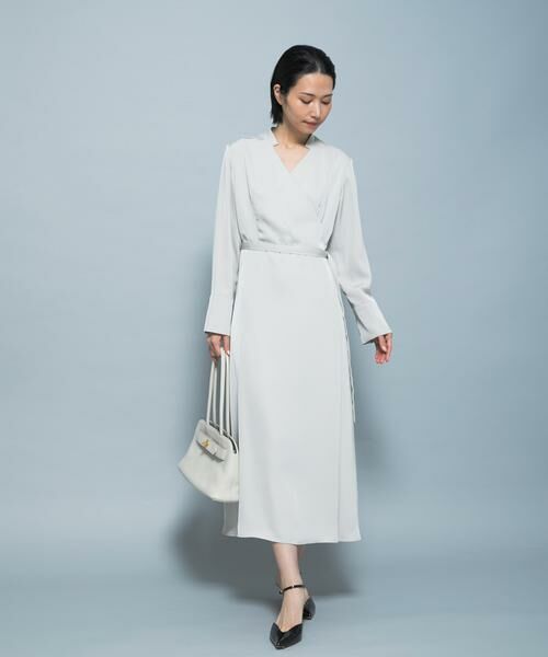 URBAN RESEARCH ROSSO / アーバンリサーチ ロッソ ワンピース | ベルト付カシュクールサテンワンピース | 詳細17