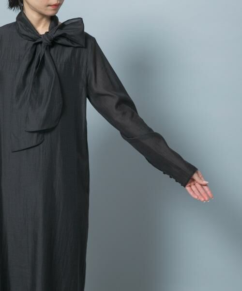 URBAN RESEARCH ROSSO / アーバンリサーチ ロッソ ワンピース | シルク混シアーオーガンジーワンピース | 詳細10