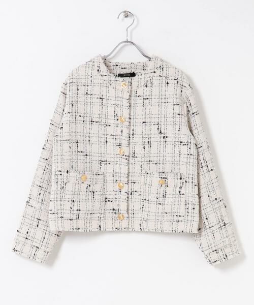 URBAN RESEARCH ROSSO / アーバンリサーチ ロッソ ノーカラージャケット | 『WEB限定』ツイードノーカラージャケット | 詳細12