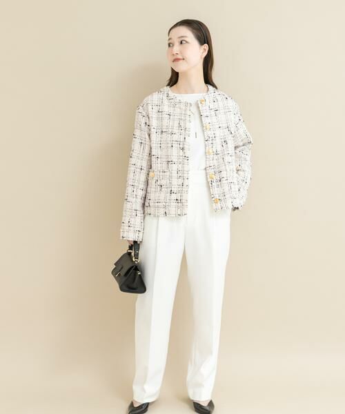 URBAN RESEARCH ROSSO / アーバンリサーチ ロッソ ノーカラージャケット | 『WEB限定』ツイードノーカラージャケット | 詳細4