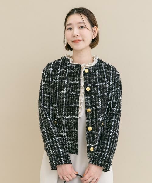 URBAN RESEARCH ROSSO / アーバンリサーチ ロッソ ノーカラージャケット | 『WEB限定』ツイードノーカラージャケット | 詳細15