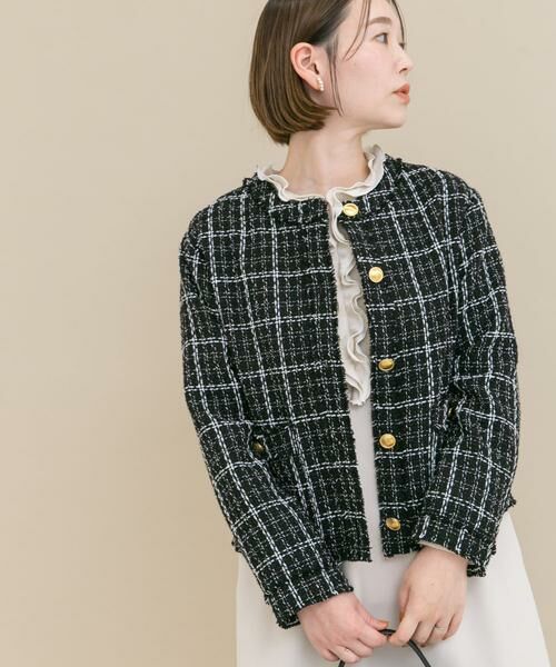 URBAN RESEARCH ROSSO / アーバンリサーチ ロッソ ノーカラージャケット | 『WEB限定』ツイードノーカラージャケット | 詳細16