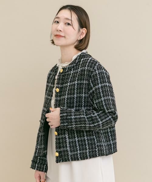 URBAN RESEARCH ROSSO / アーバンリサーチ ロッソ ノーカラージャケット | 『WEB限定』ツイードノーカラージャケット | 詳細17