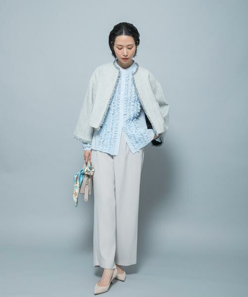 URBAN RESEARCH ROSSO / アーバンリサーチ ロッソ ノーカラージャケット | ツイードショートジャケット | 詳細4